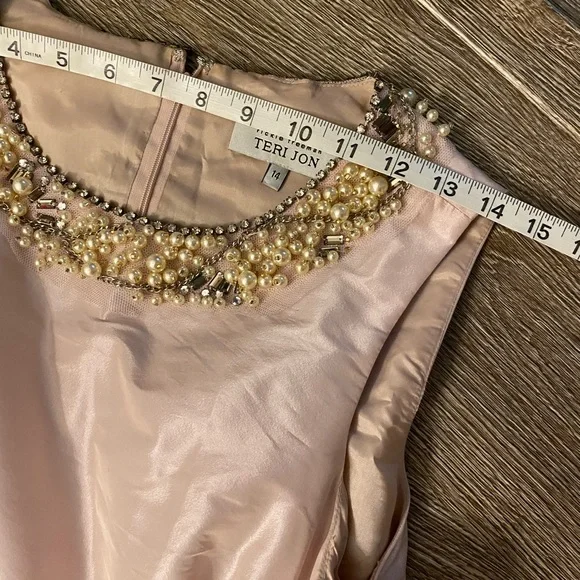 Terry Jon Sleeveless Side Drape Ruffle Gown - Picture 8 of 15